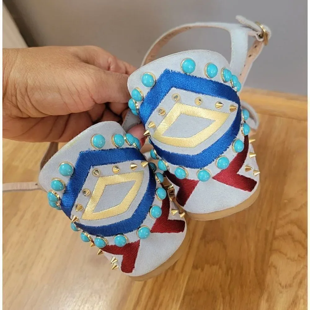 Stuart Weitzman Sandals In Sky Blue 7